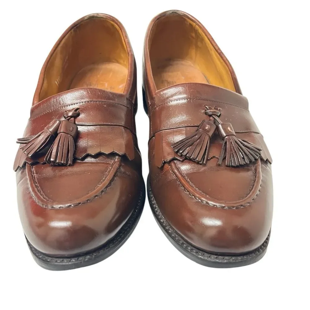Allen Edmonds Newport Men’s Dark Brown Leather Kiltie Tassel Loafers SZ 11.5 B